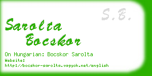 sarolta bocskor business card